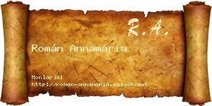 Román Annamária névjegykártya
