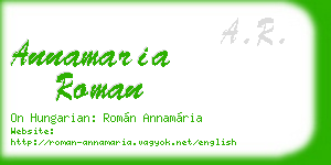 annamaria roman business card